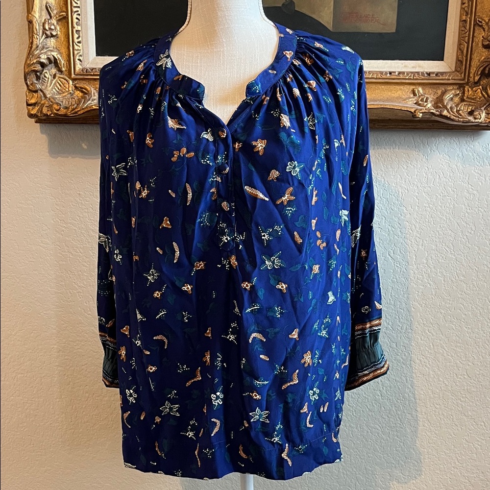 Natalie Martin Midnight Blue Floral Blouse